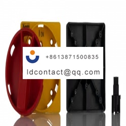 GAX61 Lovato rotary handle  red yel