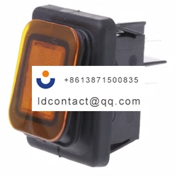 DPST AMBER ILLUM ROCKER SWITCH  IP6